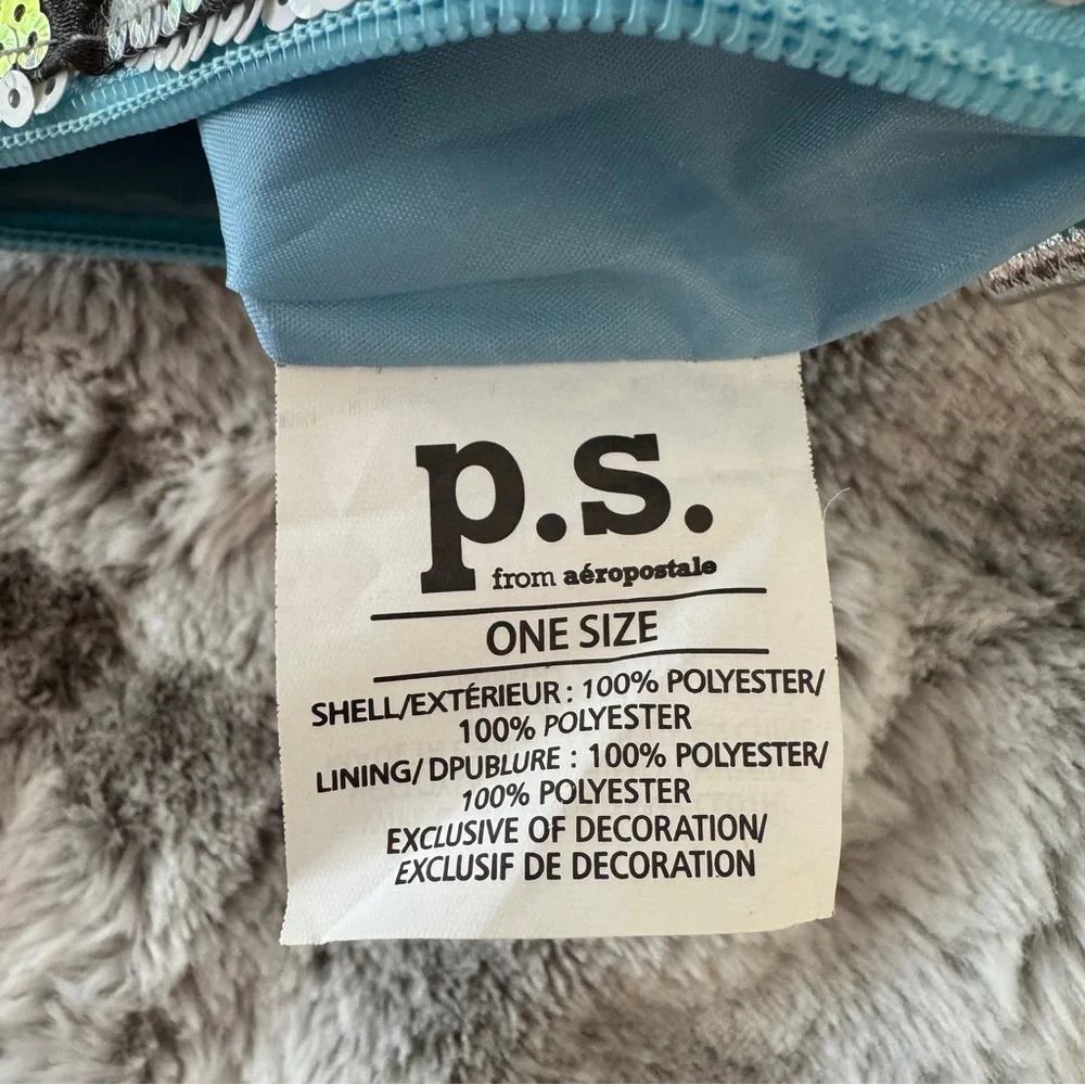 p.s. Aeropostale Kids Girls‎ Mermaid Tail Sequin Shoulder Bag Iridescent Blue